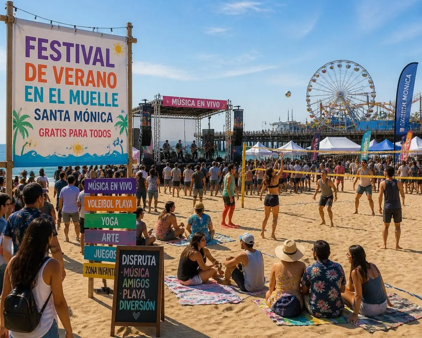 disfruta de un festival gratuito este fin de semana en el icónico muelle de santa mónica, con música, comida y entretenimiento para toda la familia.