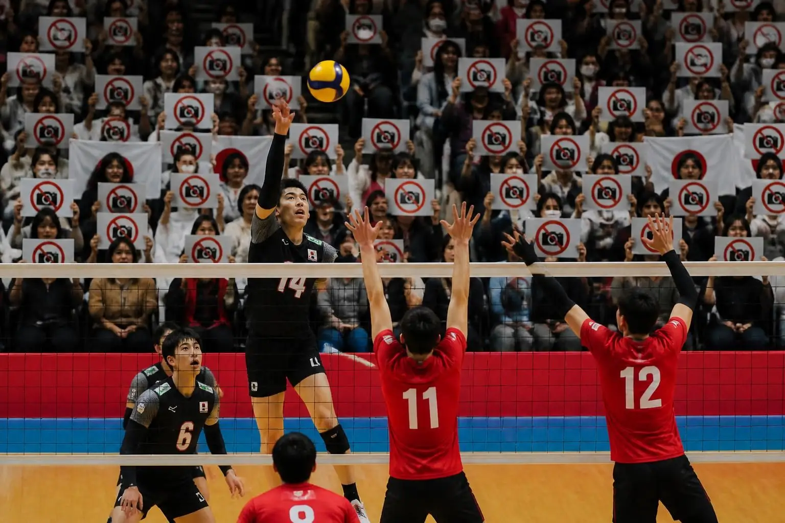 la principal competición de voleibol en japón prohíbe la fotografía para evitar la difusión de contenidos inapropiados y proteger la integridad del evento.