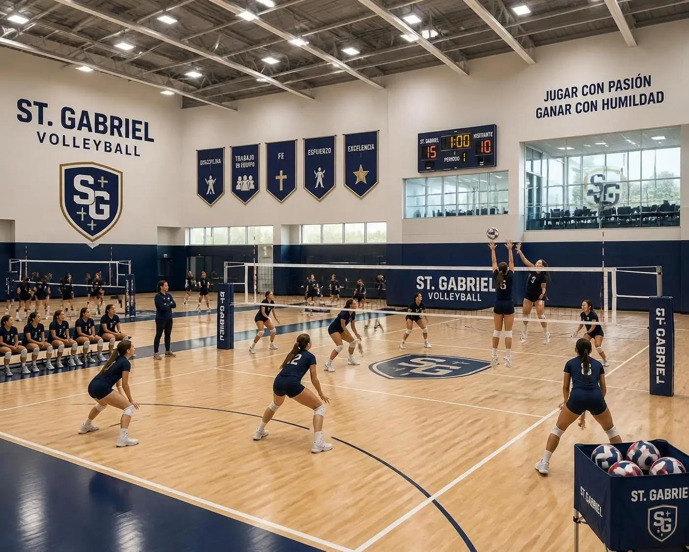 descubre la nueva instalación de voleibol en st. gabriel, especialmente diseñada para jóvenes atletas femeninas que buscan entrenar y competir en un espacio moderno y seguro.