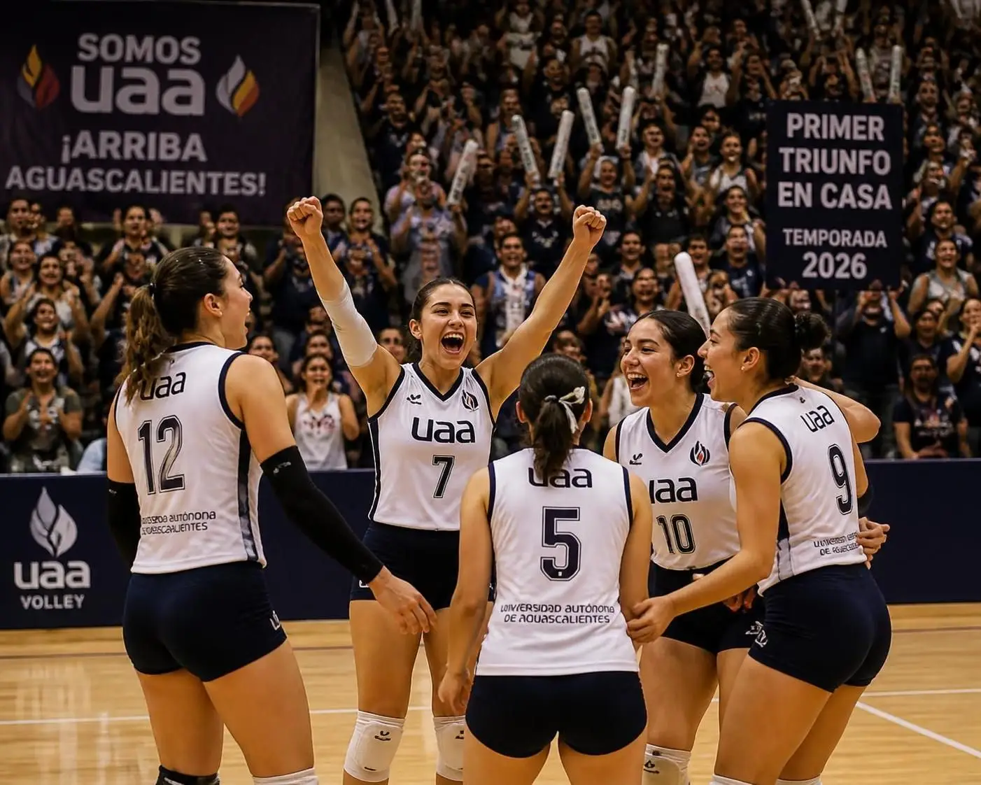el equipo de voleibol de la uaa supera los nervios iniciales y logra su primera victoria en casa en la nueva temporada, demostrando fuerza y determinación.