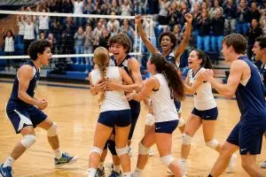el joven equipo de voleibol de north bay haven remontó con determinación y ganó en casa contra mosley, mostrando un gran espíritu de lucha y talento.