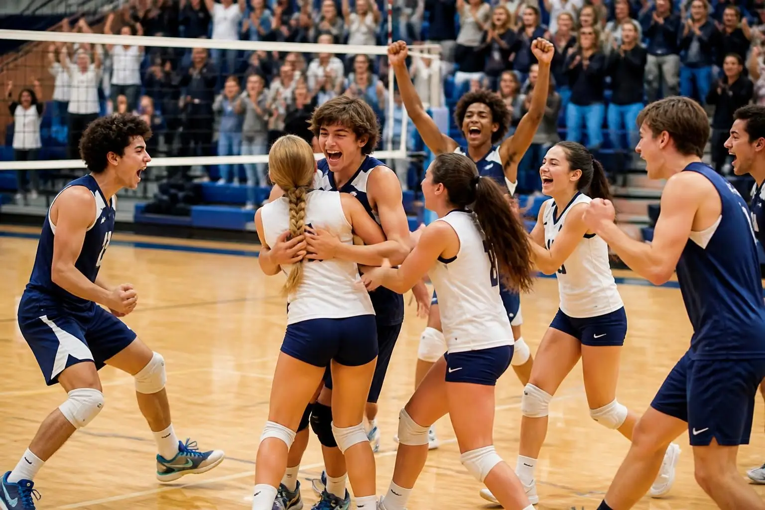 el joven equipo de voleibol de north bay haven remontó con determinación y ganó en casa contra mosley, mostrando un gran espíritu de lucha y talento.